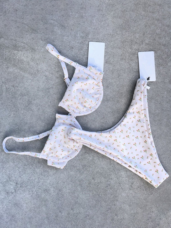 Women's one-piece swimsuit retro polka dot underwire push-up sexy bikini