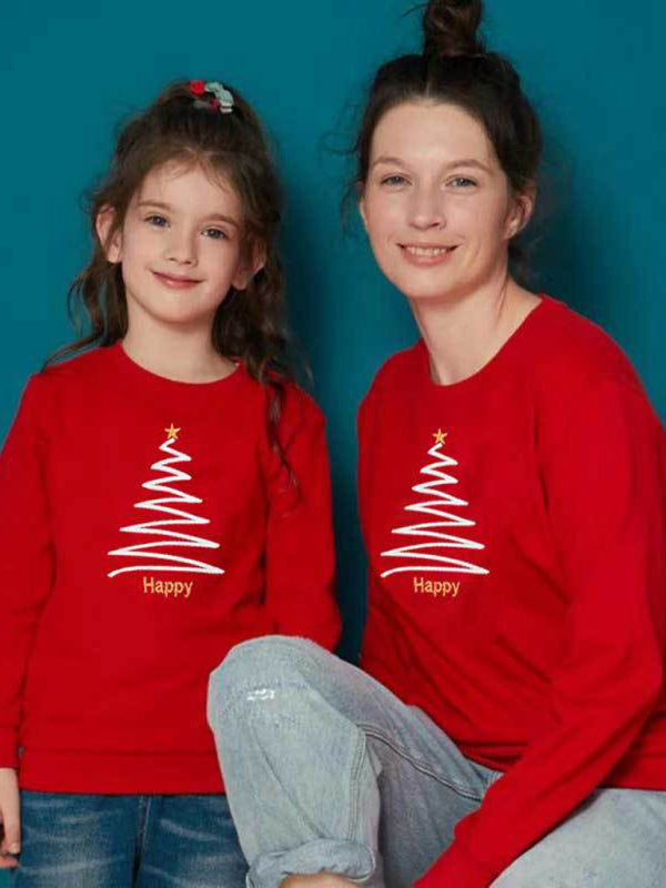 Christmas clothes for women and children's sweatshirts